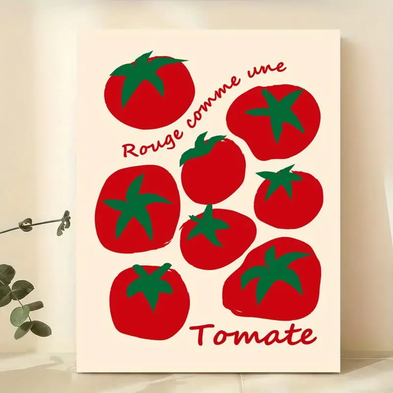 Interior Design Room - Moderno colorido vermelho tomates arte da
