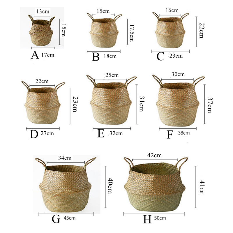 Woven Basket Set - Zerolife cesta de vime de algas
