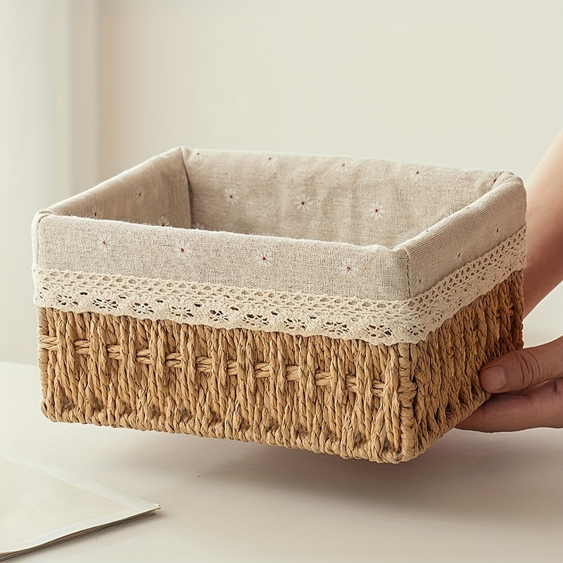 Cesta de armazenamento de ratt - Woven Basket Set avaliação e preço