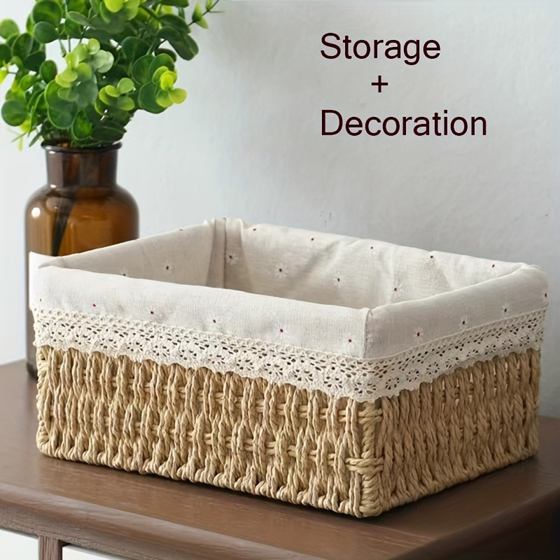 Cesta de armazenamento de ratt - Woven Basket Set avaliação e preço