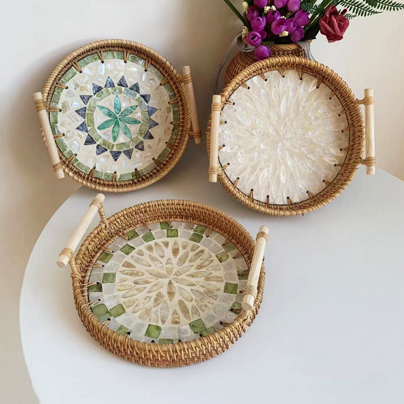 Bandeja de tecido artesanal vi - Woven Basket Set avaliação e preço