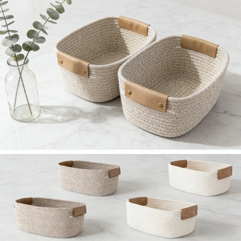 Cesto Organizador Dobrável de  - Woven Basket Set avaliação e preço